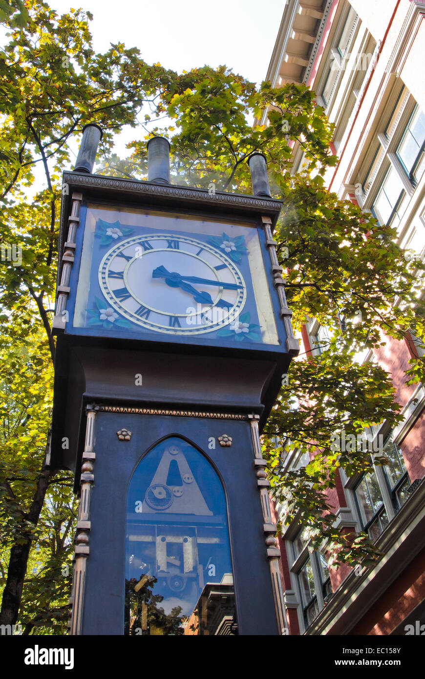 Face of Vancouver steam clock in Gastown Stock Photo