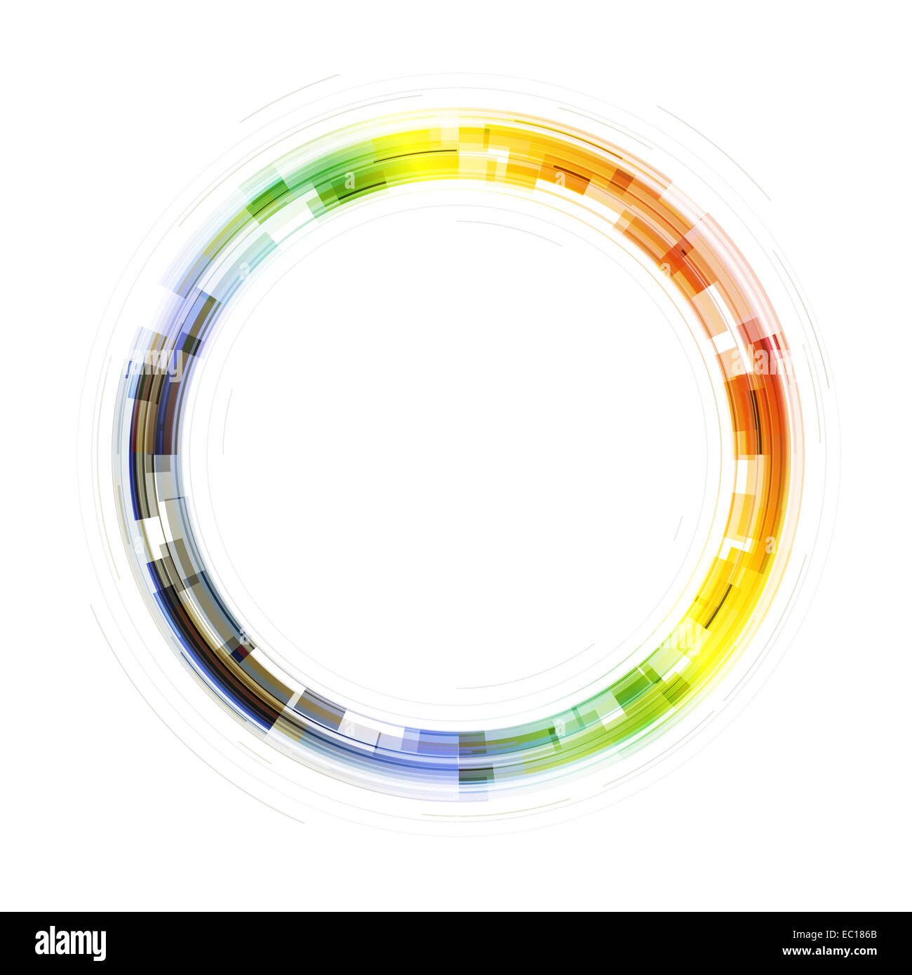 Colorful Transparent Circle Symbol. Template for Covers, Posters, Annual Reports etc Stock Photo