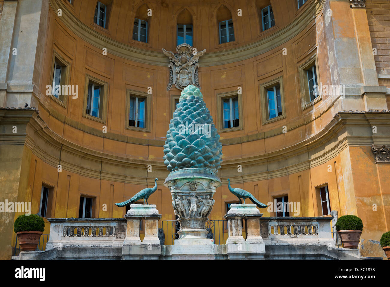 Fontana della Pigna Pine Cone Fountain from the 1st century AD, Vatican, Rome Stock Photo Alamy