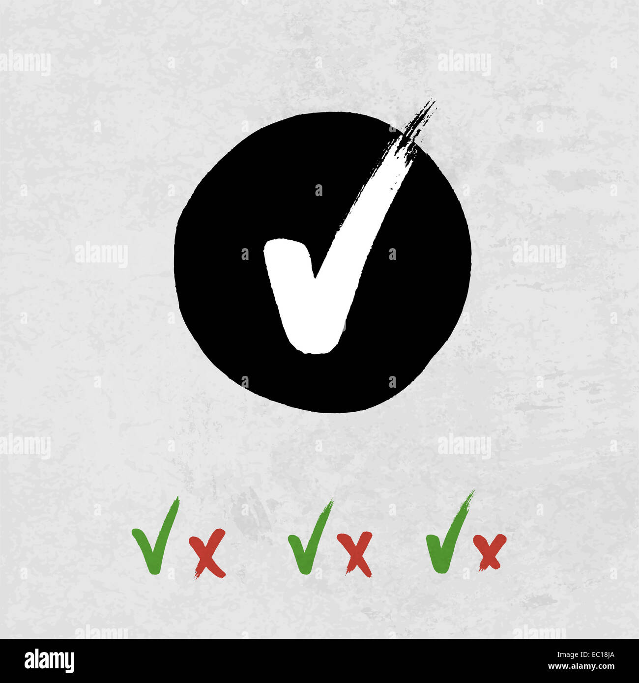 Grunge Check Marks on Paper Texture Stock Photo Alamy