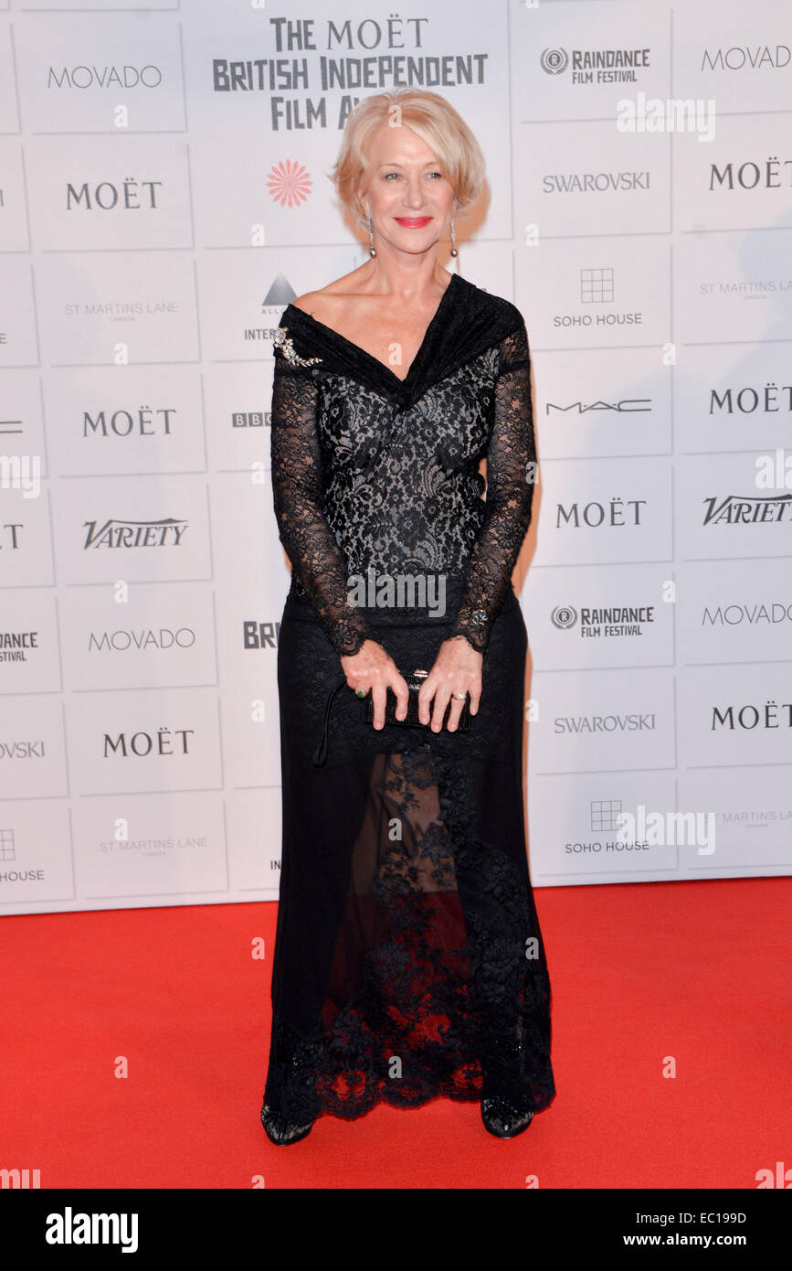 London, UK. 07th Dec, 2014. Helen Mirren attends the Moet British Independent Film Awards 2014 at Old Billingsgate Market on December 7, 2014 in London, England. Credit:  See Li/Alamy Live News Stock Photo