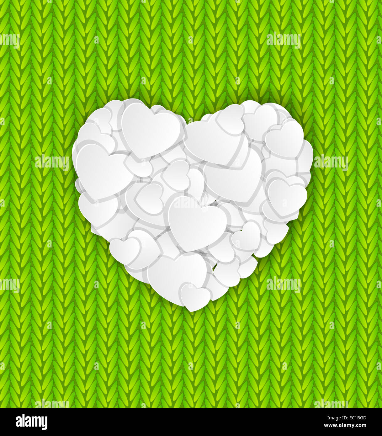 Happy Valentines Day Card with Heart. Vector Illustration Stock Photo ...