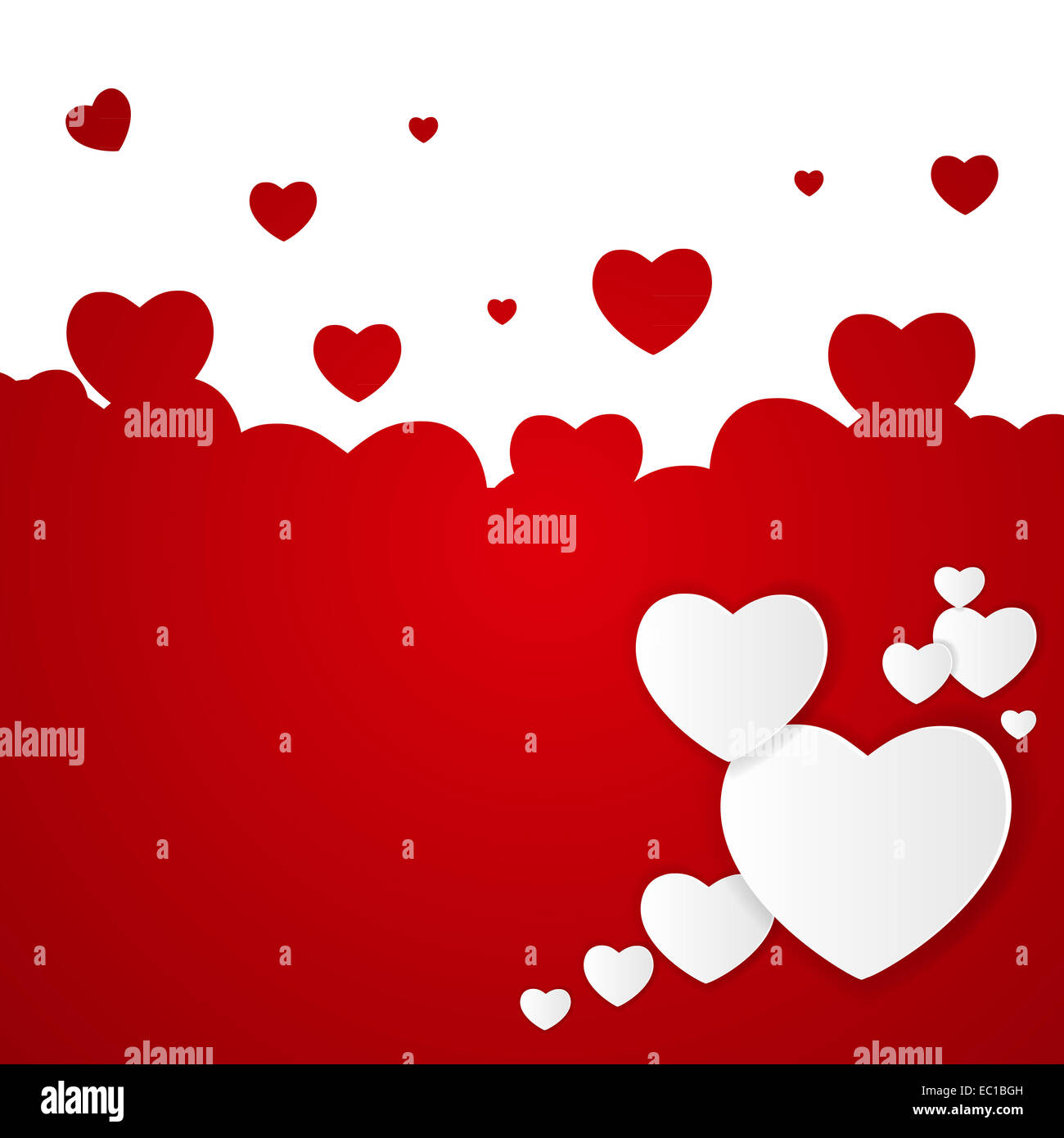 Happy Valentines Day Card with Heart. Vector Illustration Stock Photo ...