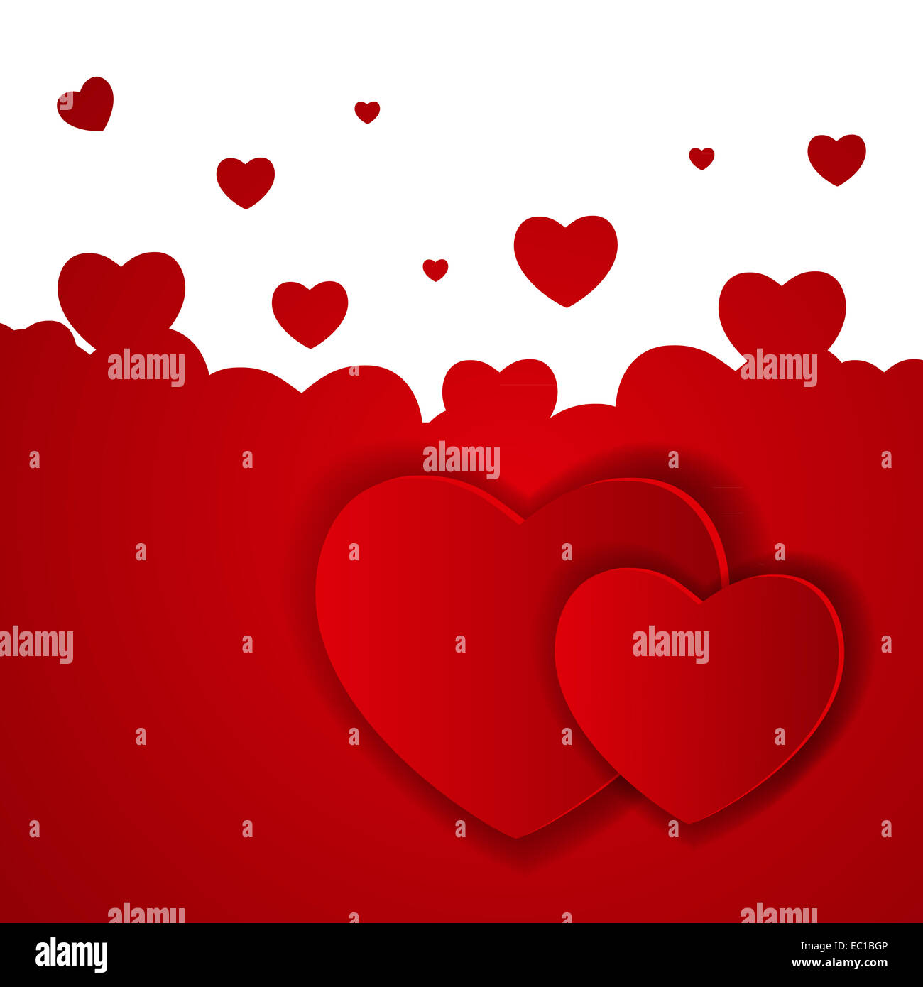 Happy Valentines Day Card with Heart. Vector Illustration Stock Photo ...