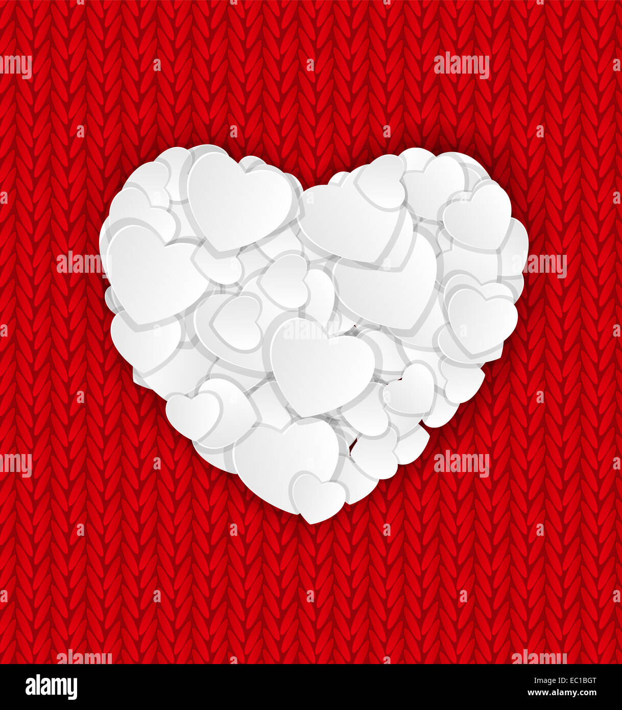 Happy Valentines Day Card with Heart. Vector Illustration Stock Photo ...