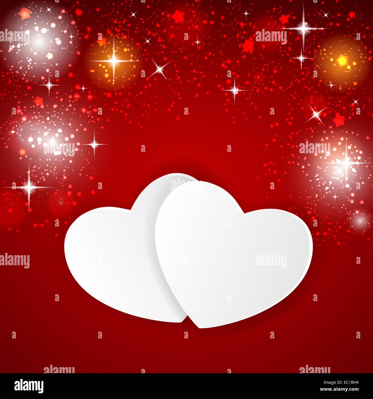 Happy Valentines Day Card with Heart. Vector Illustration Stock Photo ...