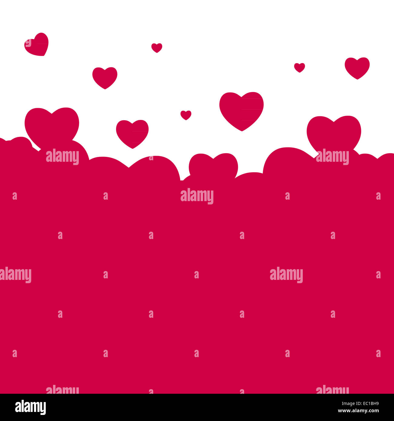 Happy Valentines Day Card with Heart. Vector Illustration Stock Photo ...