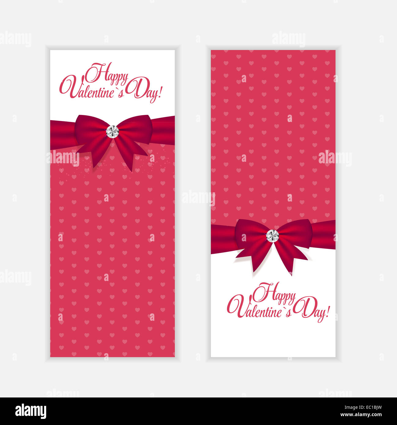 Happy Valentines Day Card with Heart. Vector Illustration Stock Photo ...