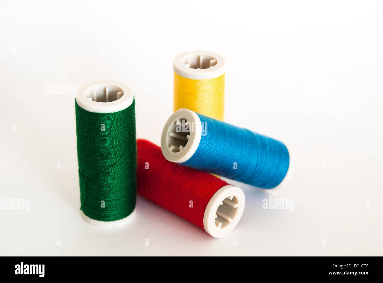 Colored cotton reels Stock Photo