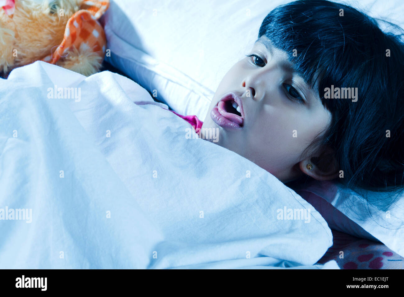 indian Beautiful child Sleeping Stock Photo