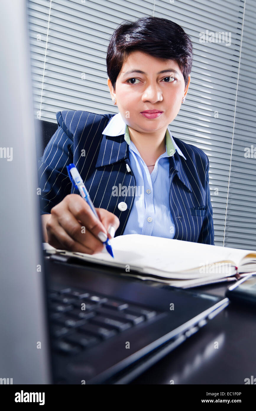 1 indian Business Woman office Working Stock Photo - Alamy