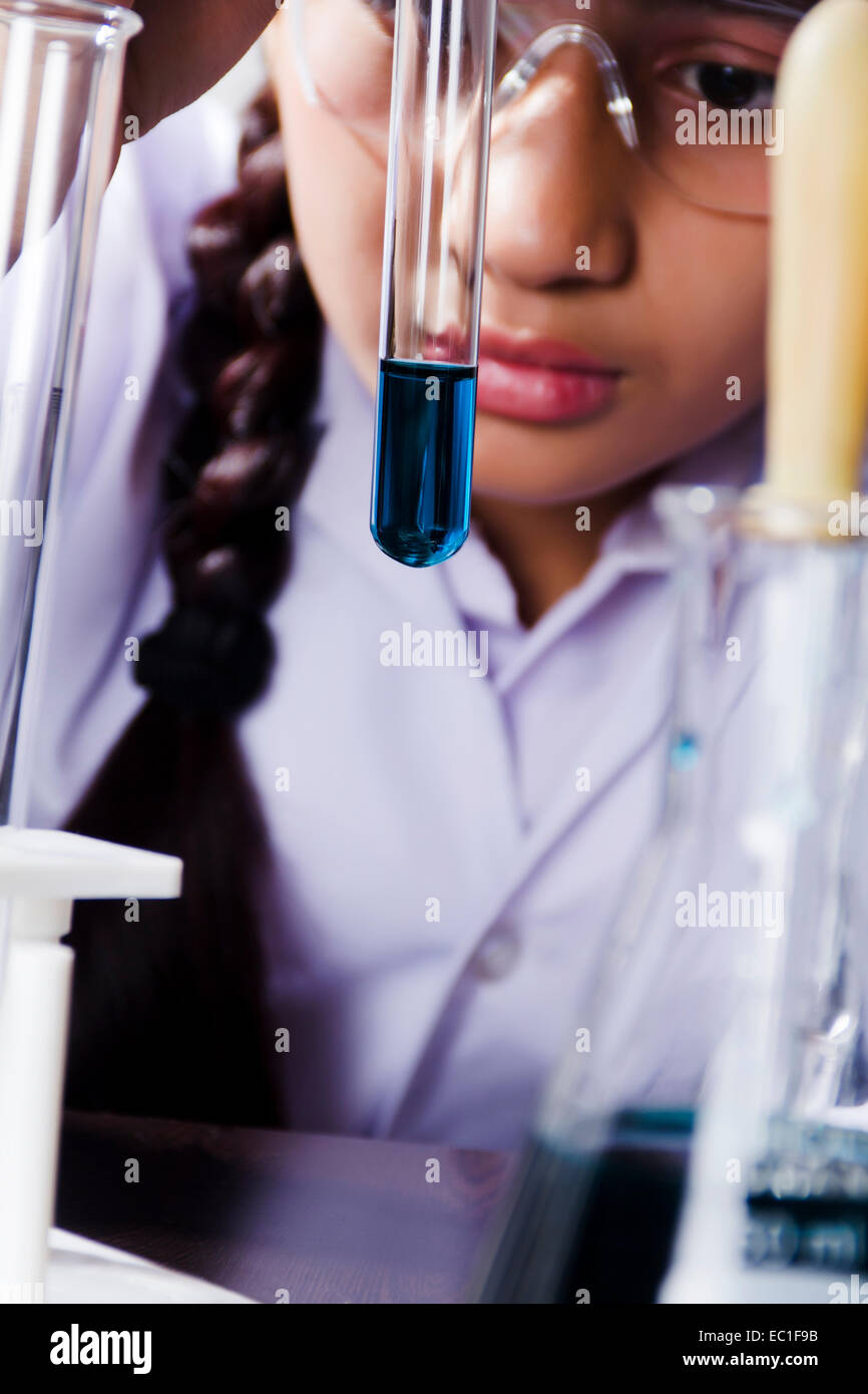 1 Indian School Girl Student Lab Research 1 Indian School Girl Student Lab Research