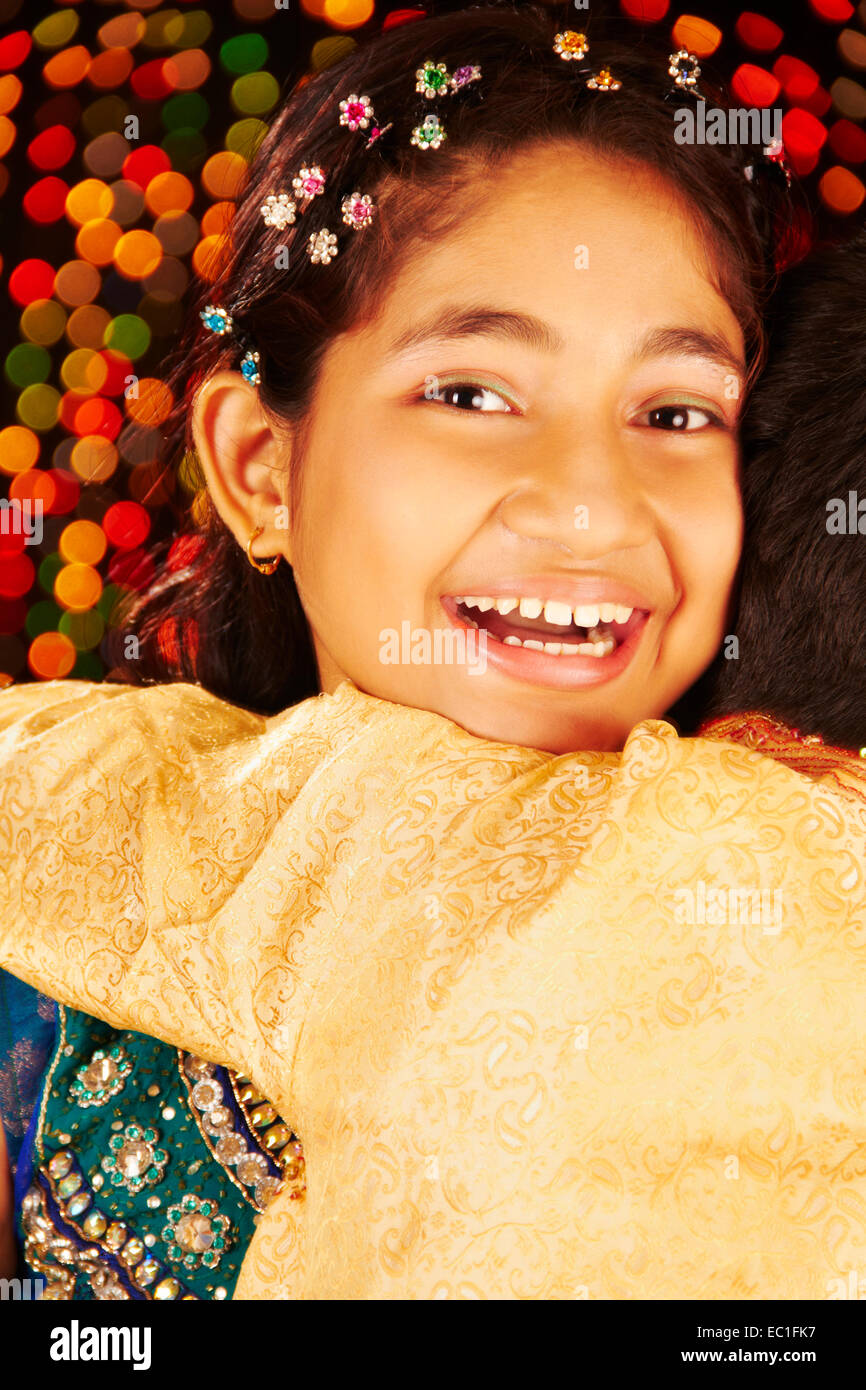 2 indian Children Festival Raksha Bandhan Loving Stock Photo