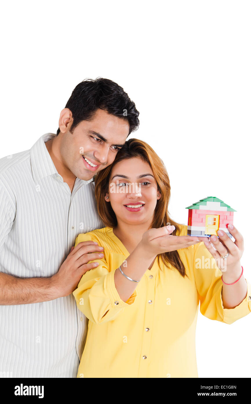 indian married couple Dream new house Stock Photo - Alamy