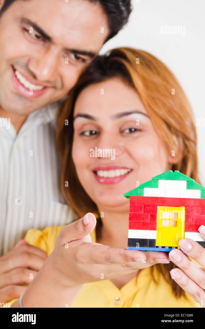 indian married couple Dream new house Stock Photo - Alamy