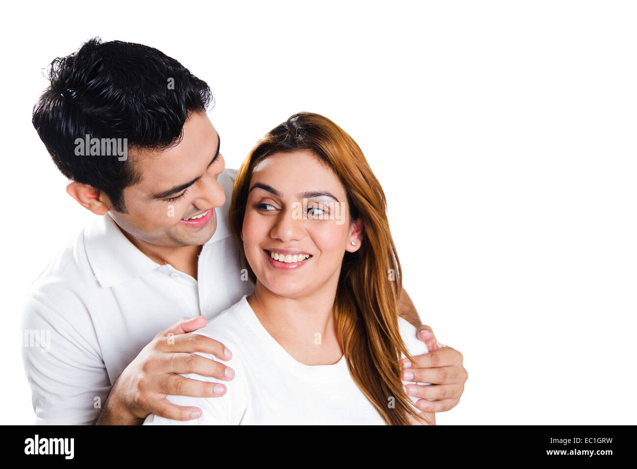 indian  Beautiful Married Couple Stock Photo