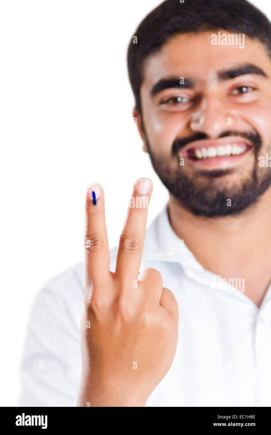 one indian man Election Vote Stock Photo