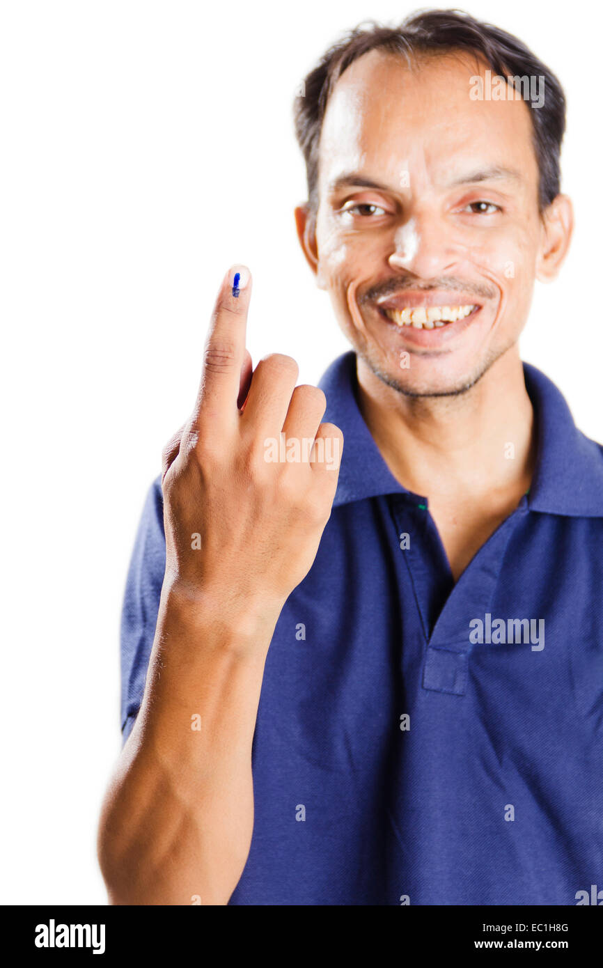 one indian man Election Vote Stock Photo
