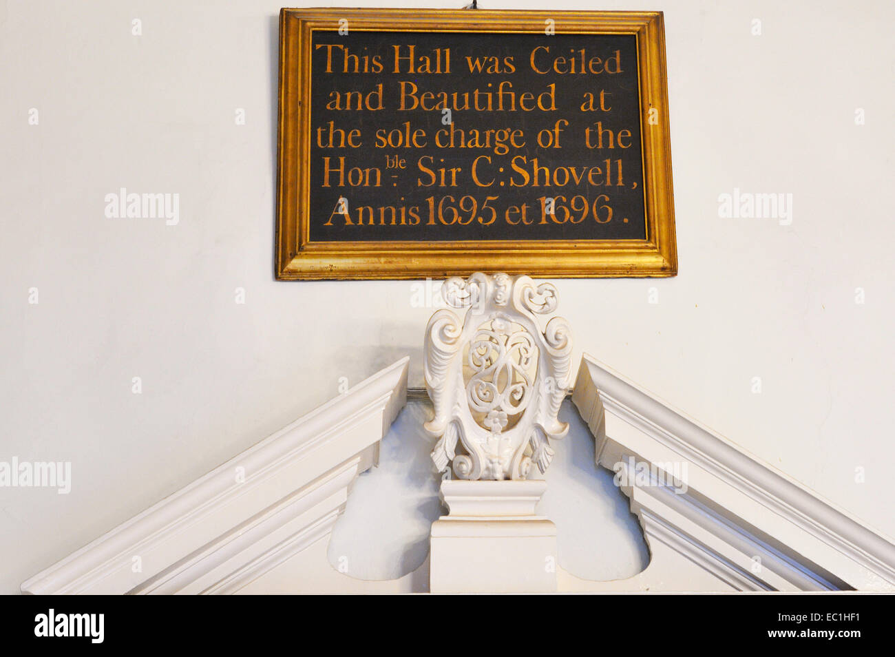Coat of Arms “Favente Deo” (by the Grace of God) on ceiling of