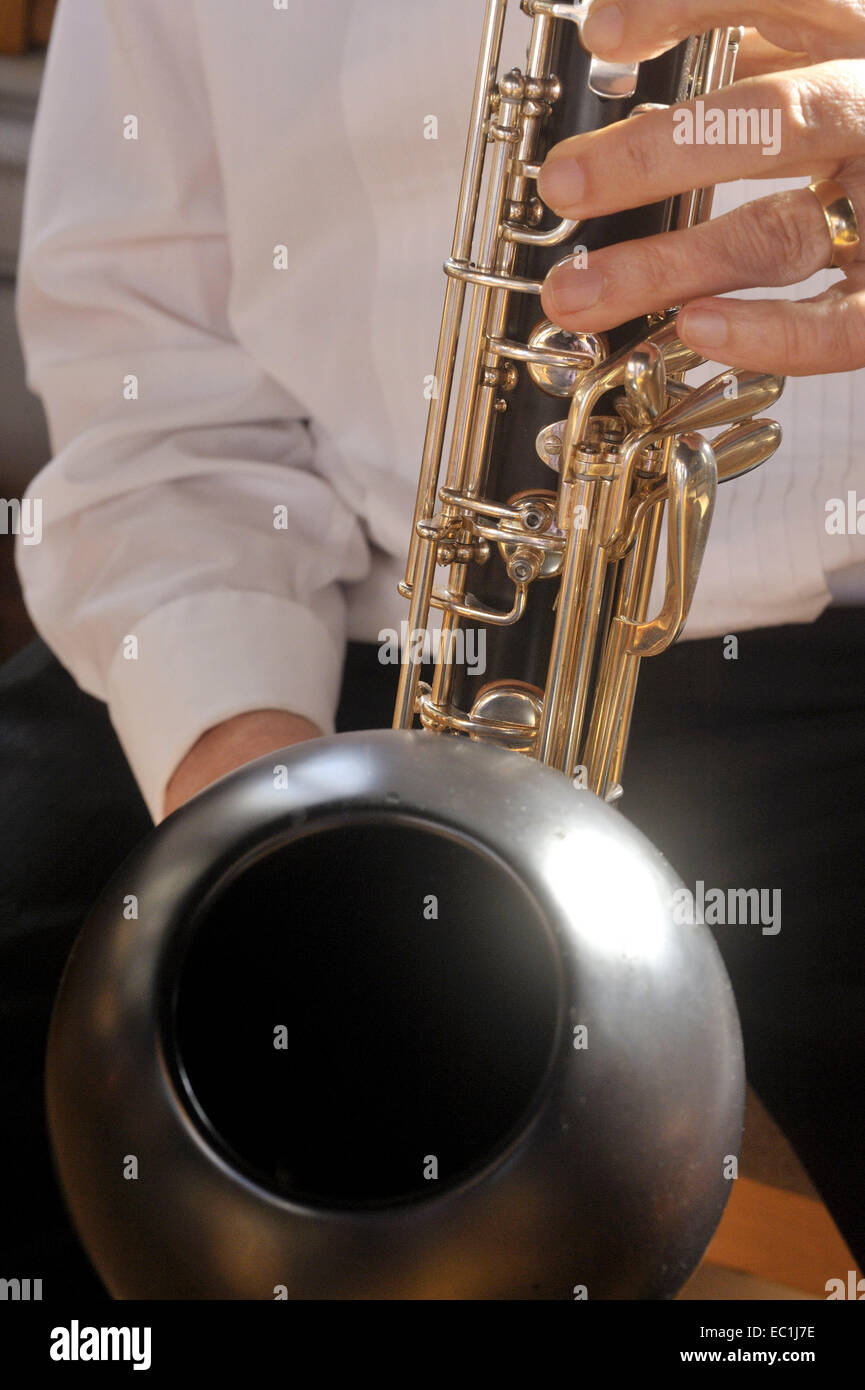 Lupophon bell. lupophon, a new and improved bass - baritone - baryton oboe,  a development of the Heckelphone, with range Stock Photo - Alamy