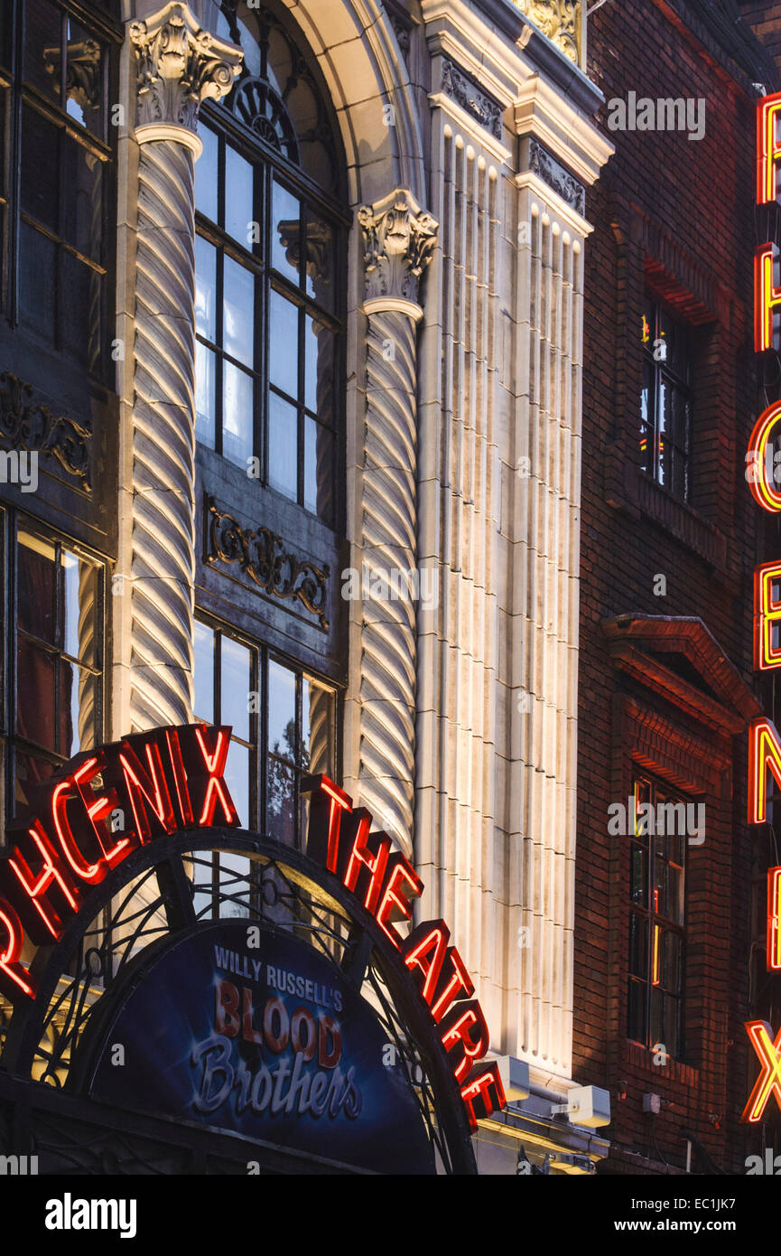 Phoenix Theatre, Illuminated Facade. Charing Cross Road (at The Corner 