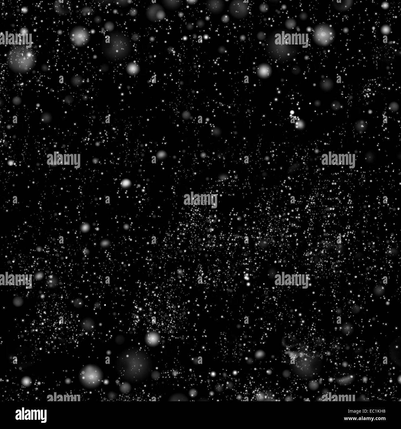 dark background with falling snow effect. winter night. abstract black white backdrop Stock Photo