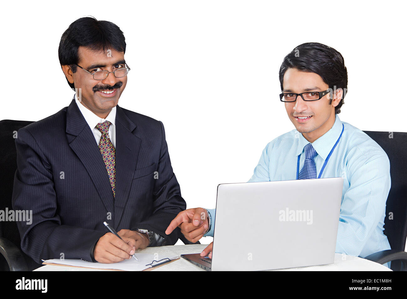 indian Business man with Accountant Stock Photo Alamy