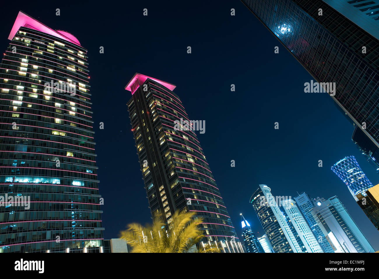 Buildings in West Bay area in Doha, Qatar Stock Photo Alamy