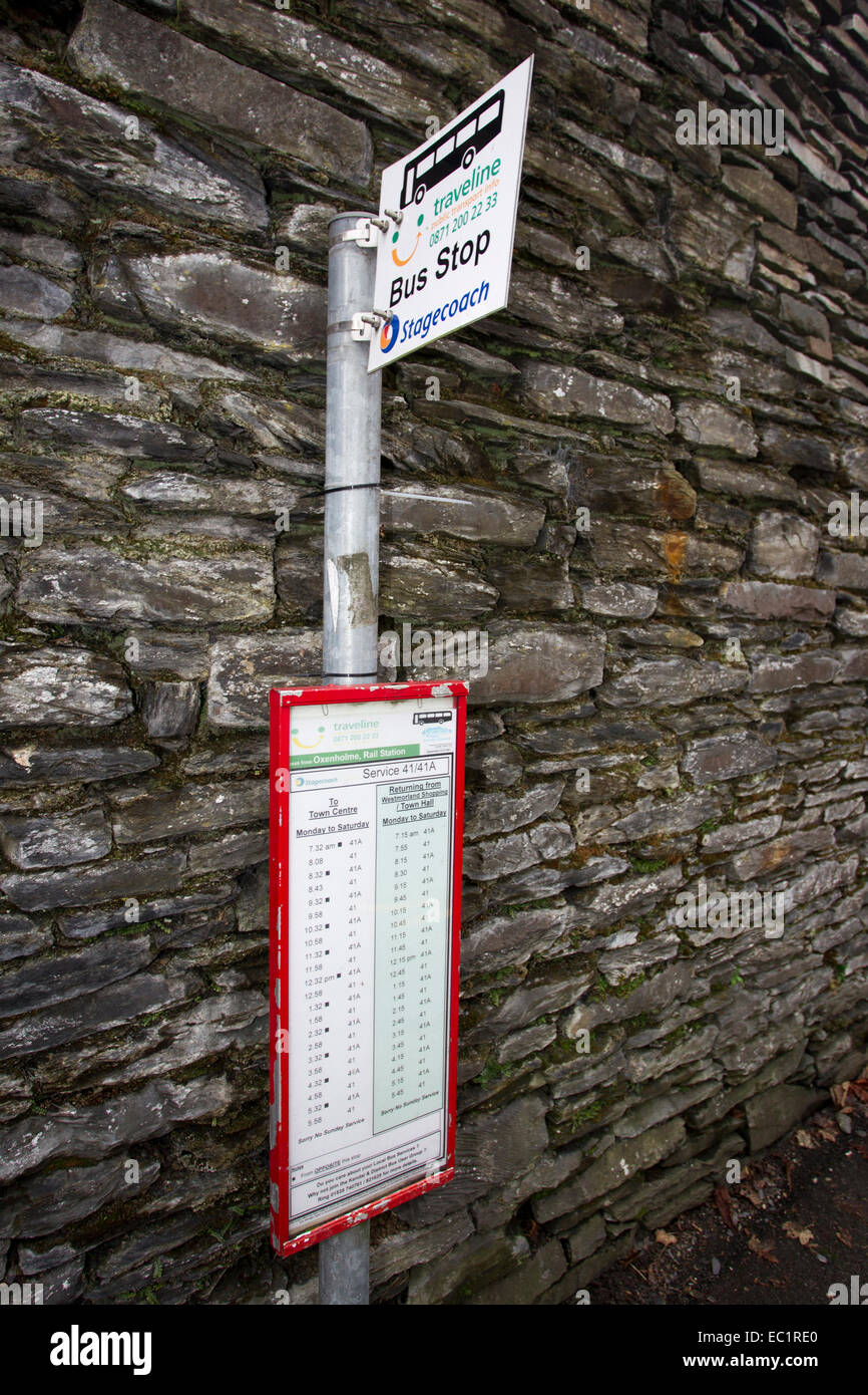 Bus stop stagecoach timetable sign hires stock photography and images