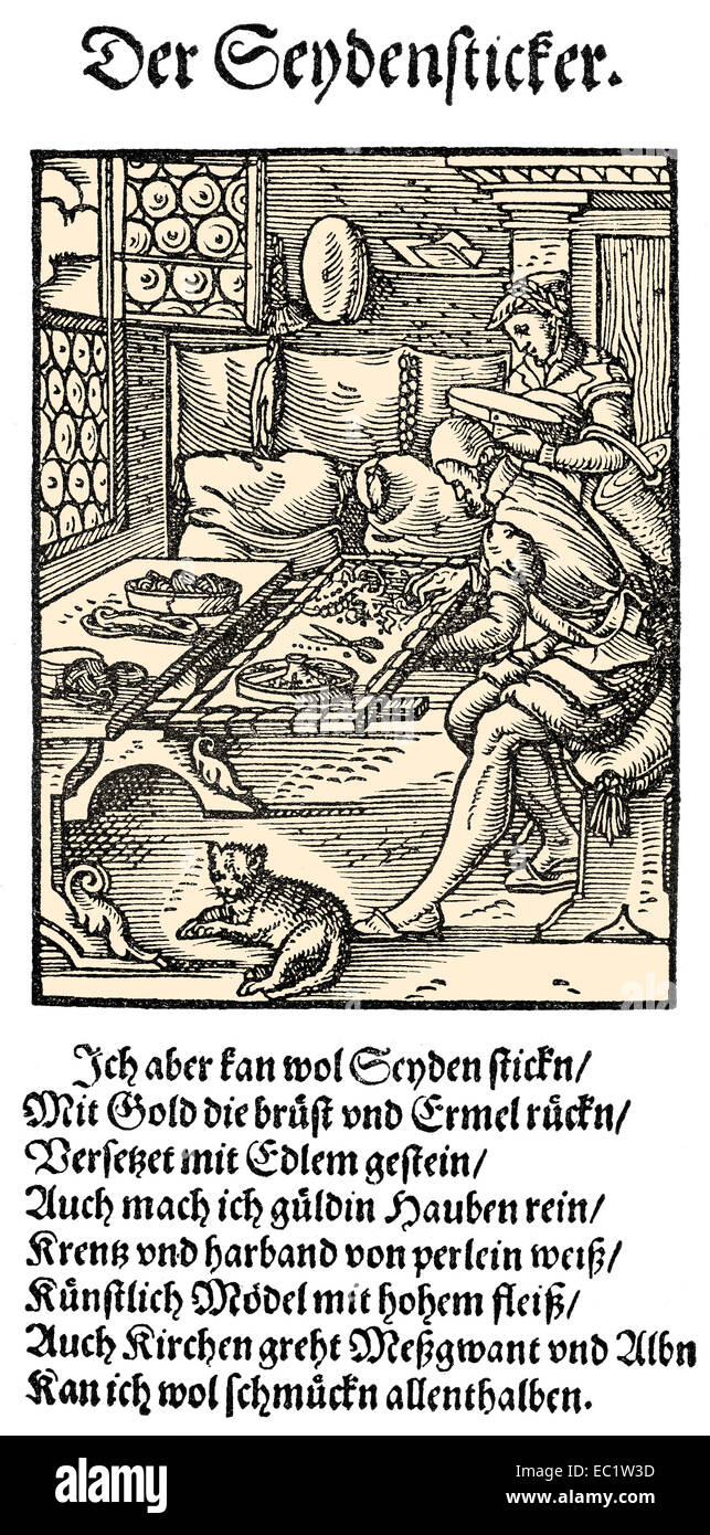 1568, description of the trades, text by Hans Sachs, 1494 - 1576, a Nuremberg poet, playwright and Meistersinger, Stock Photo