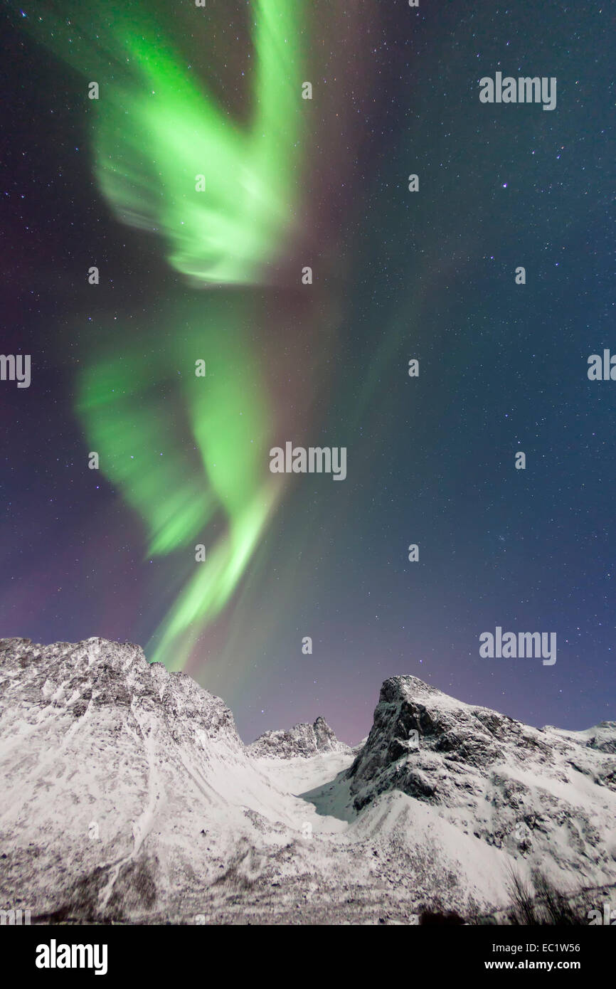 Aurora over the Grøtfjord, Tromso, Troms, Norway Stock Photo - Alamy