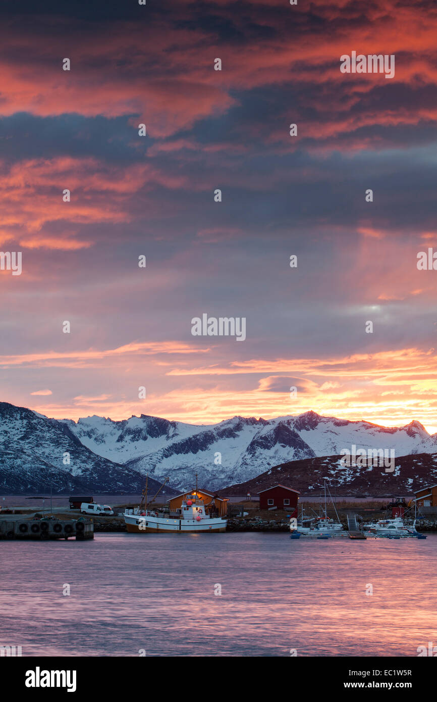 Holiday homes in Somaroy, Tromso, Troms, Norway Stock Photo Alamy