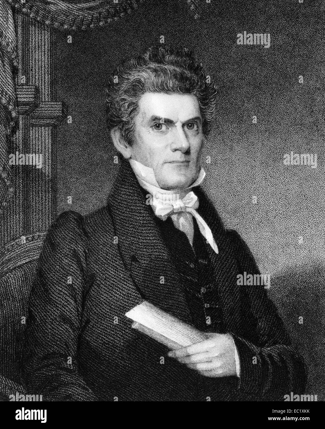 John Caldwell Calhoun (1782-1850) on engraving from 1835. United States politician and political theorist. Stock Photo
