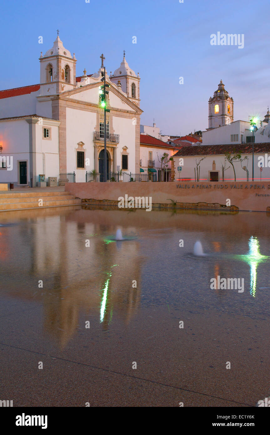 Santa Maria Church, Infante Dom Henrique Square, Lagos, Algarve, Portugal, Europe Stock Photo