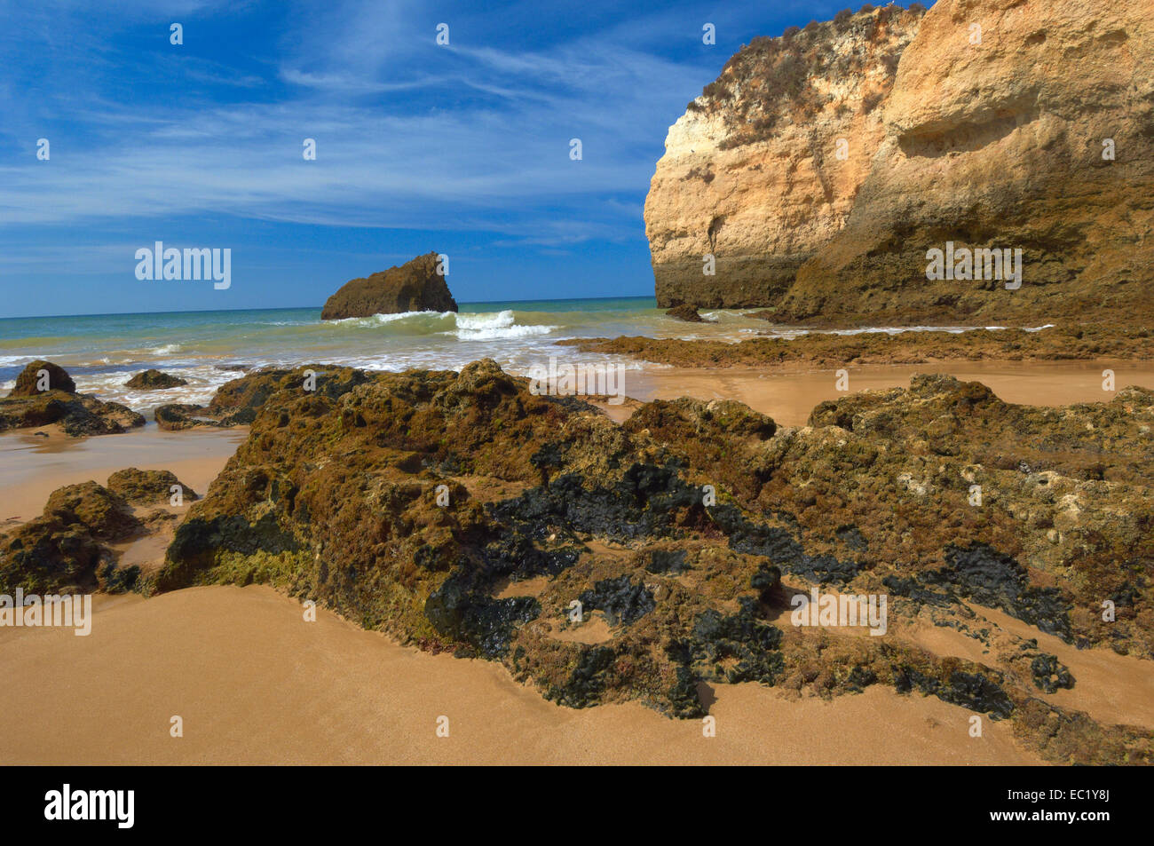 Tres Irmaos beach, Portimao, Alvor, Praia dos Tres Irmaos, Algarve, Portugal, Europe Stock Photo