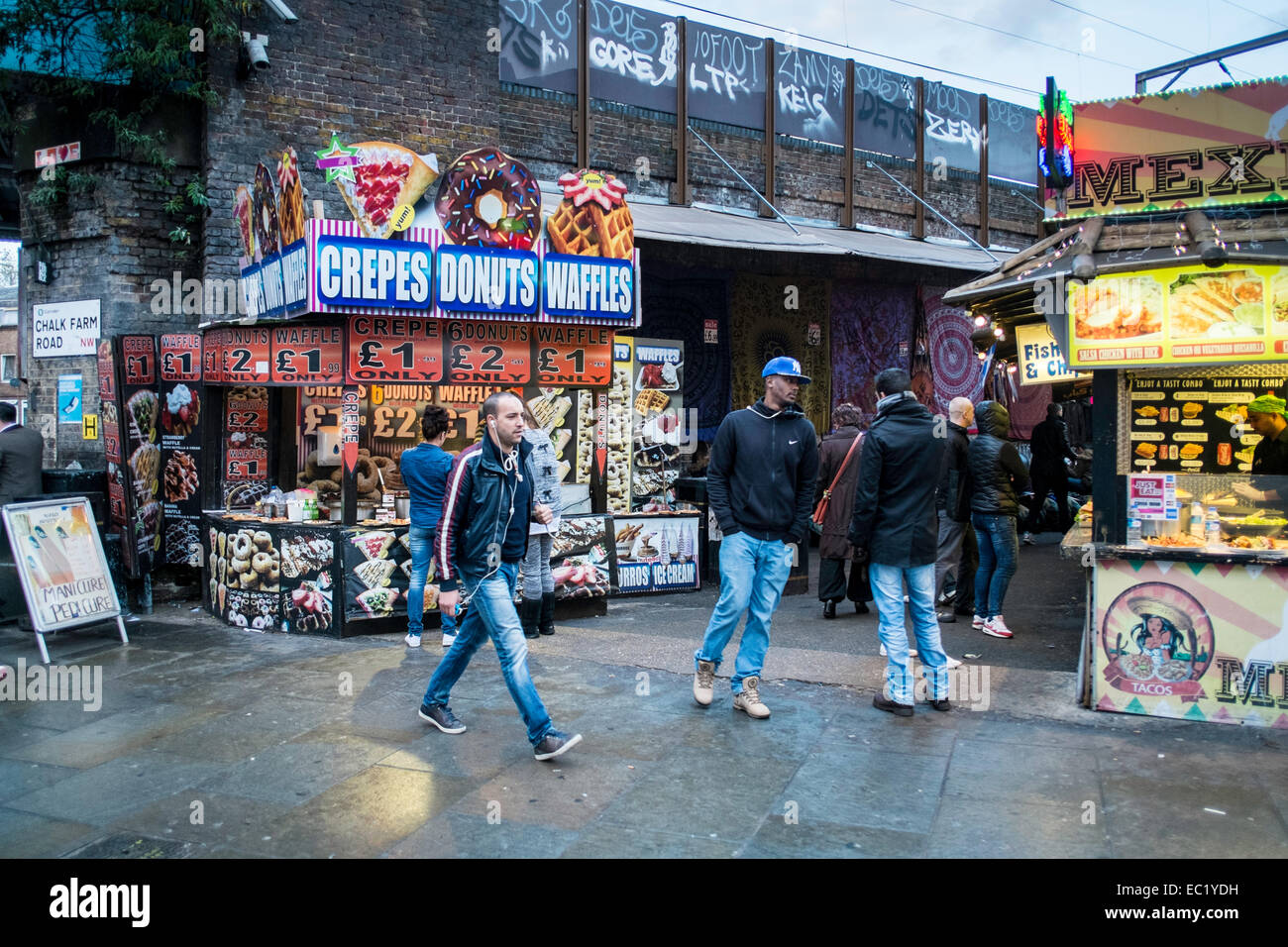 London UK Camden sidewalk Stock Photo