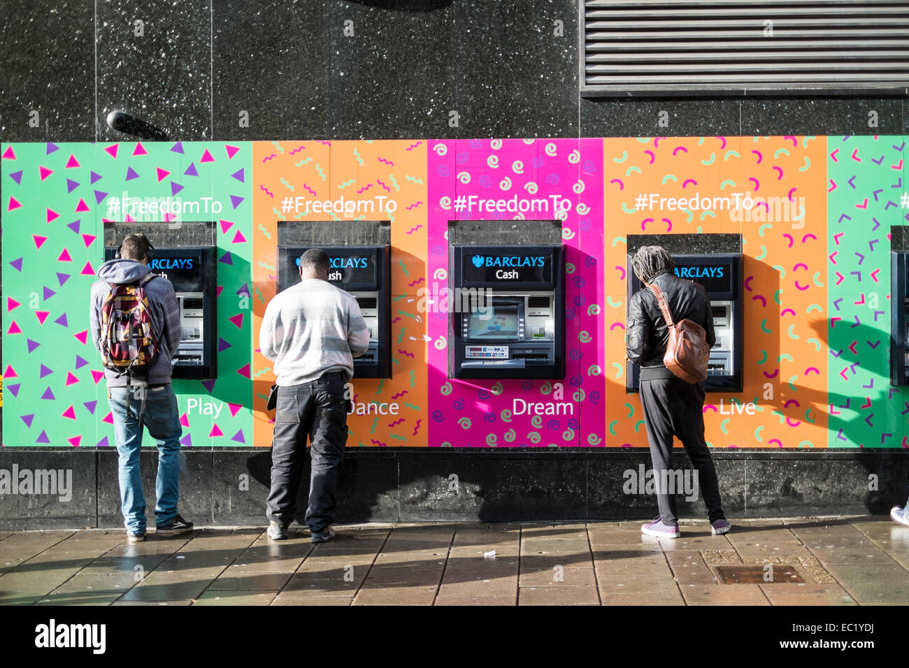 ATM banking London Stock Photo