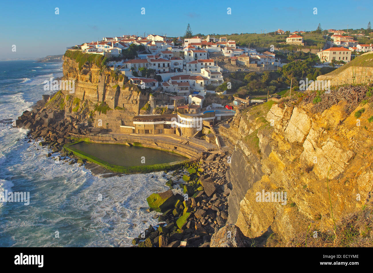 Azenhas do Mar, Lisbon district, Sintra coast, Portugal, Europe Stock Photo