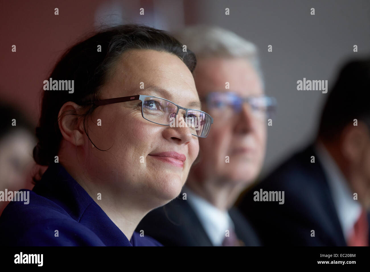 Federal Labour Minister Andrea Nahles, 31.10.2014, Koblenz Chamber of Crafts, Koblenz, Rhineland-Palatinate, Germany Stock Photo
