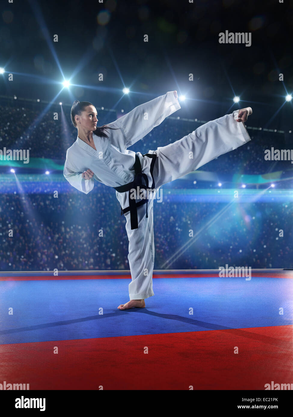 Professional female karate fighter Stock Photo Alamy