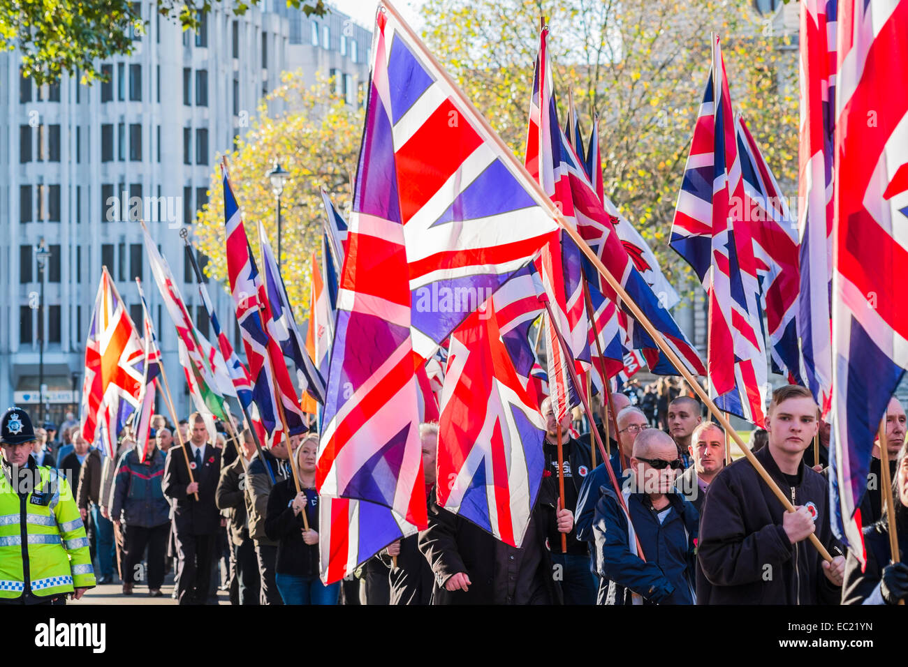 National Front march for Remembrance Sunday London Stock Photo Alamy