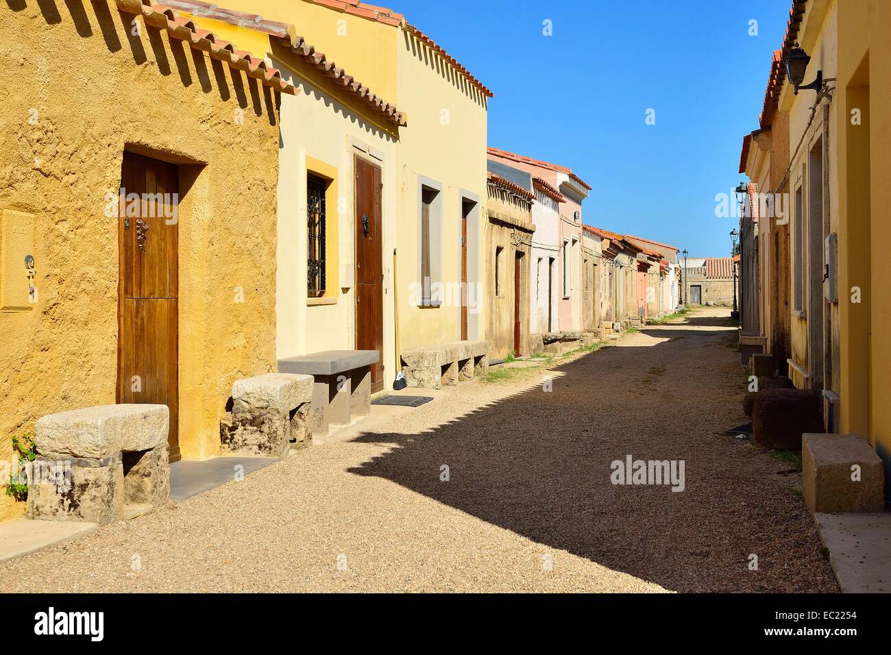 Pilgrim house in the pilgrimage village of San Salvatore di Sinis, Cabras, Oristano Province, Sardinia, Italy, Europe Stock Photo