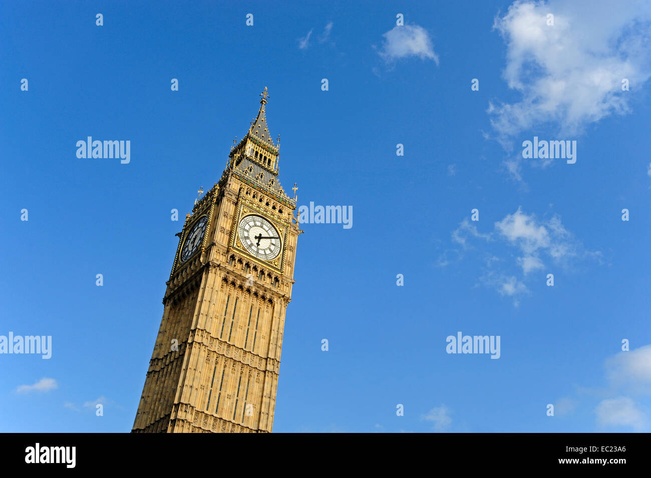 Big Ben, Elizabeth Tower, Palace of Westminster, Houses of Parliament, UNESCO World Cultural Heritage site, London, England Stock Photo