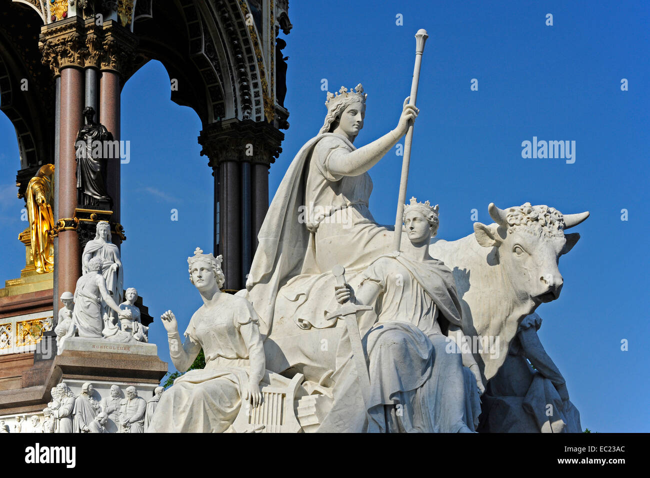 Europe sculpture at the Albert Memorial, Kensington Gardens, London, England, United Kingdom Stock Photo