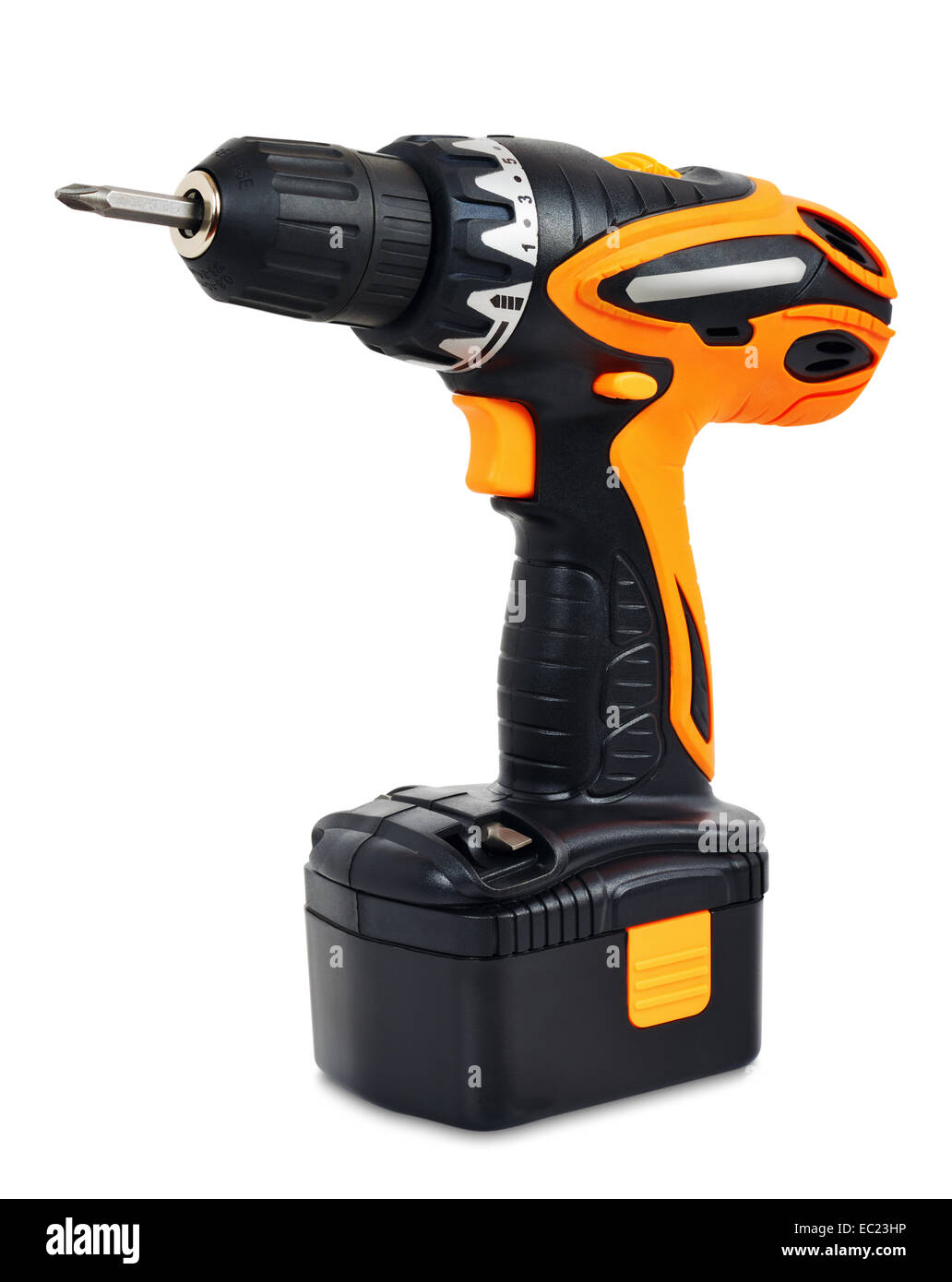 Cordless Drill - Srewdriver on a white background Stock Photo - Alamy