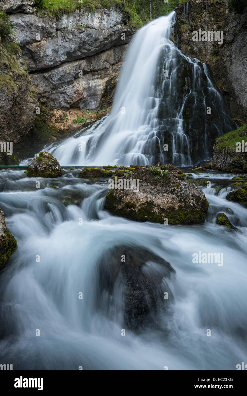 Gollinger Wasserfall falls, Hallein District, Salzburg, Austria Stock Photo