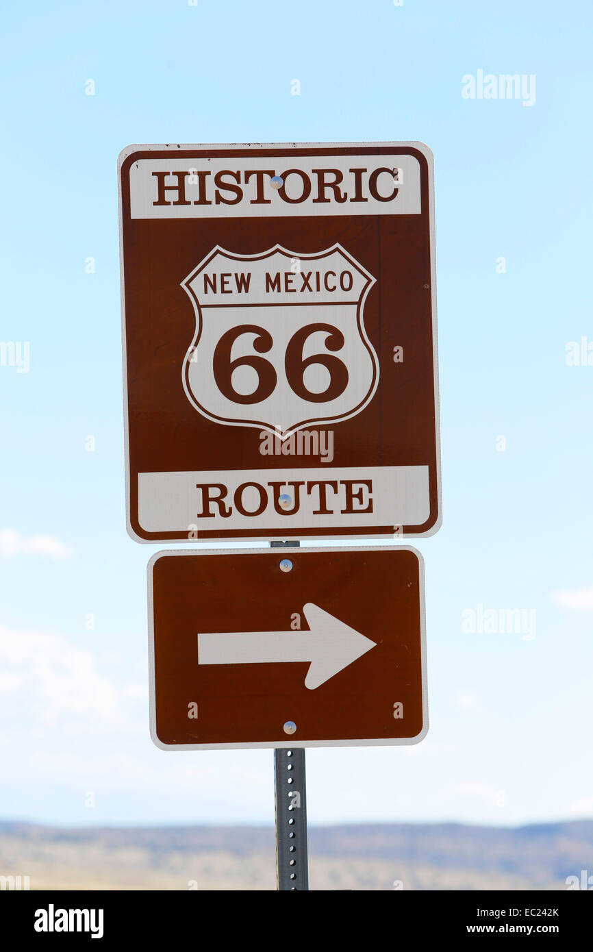 Turnoff to the Historic Route 66, Los Lunas to Albuquerque, New Mexico