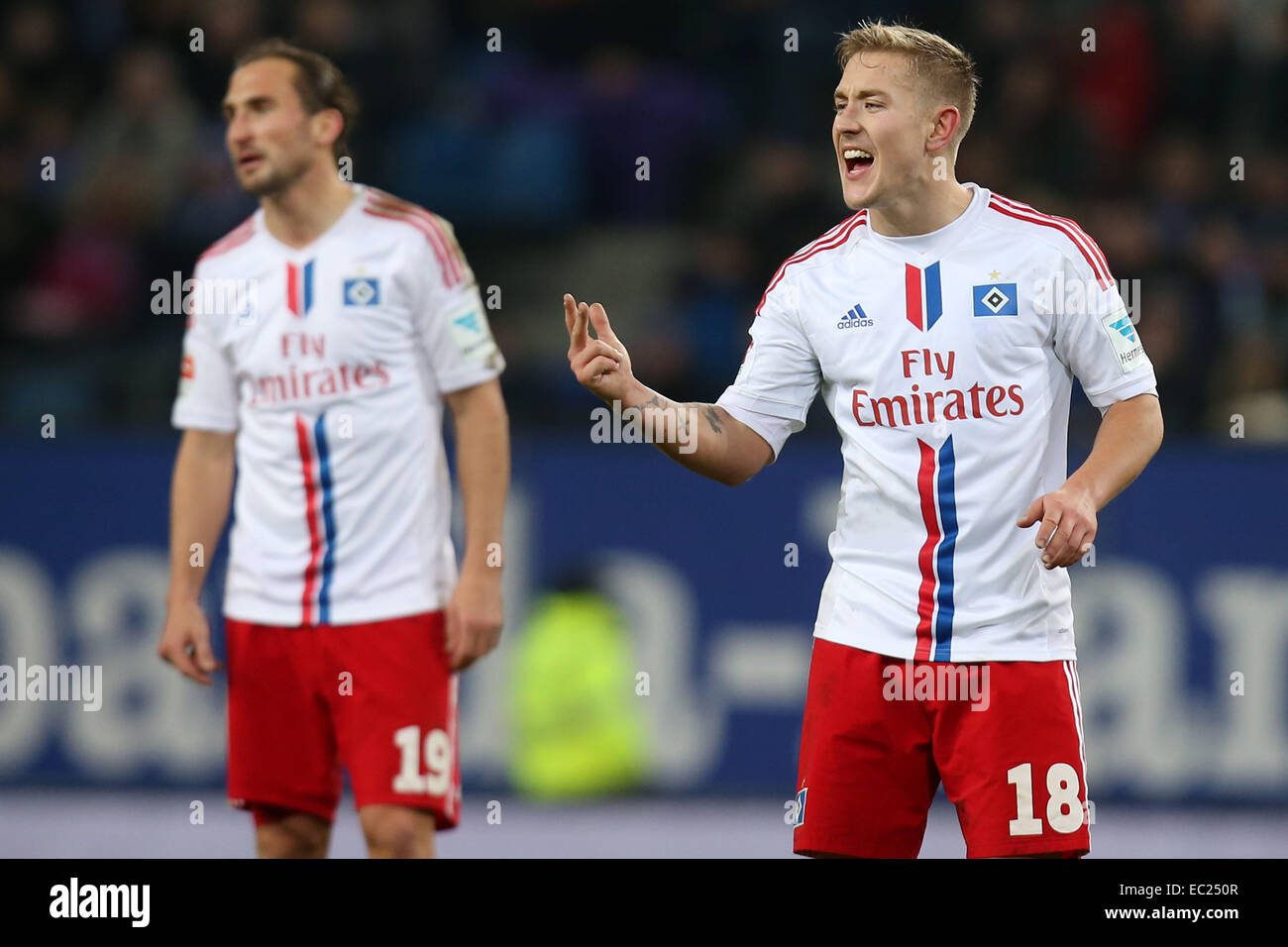 Hamburg S Lewis Holtby Reacts During The German Bundesliga Soccer Stock Photo Alamy