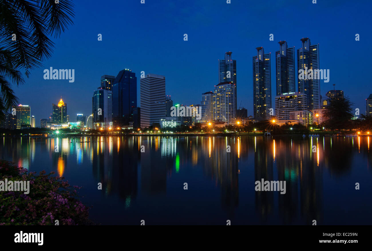 View of Bangkok City at night in Bangkok, Thailand Stock Photo - Alamy