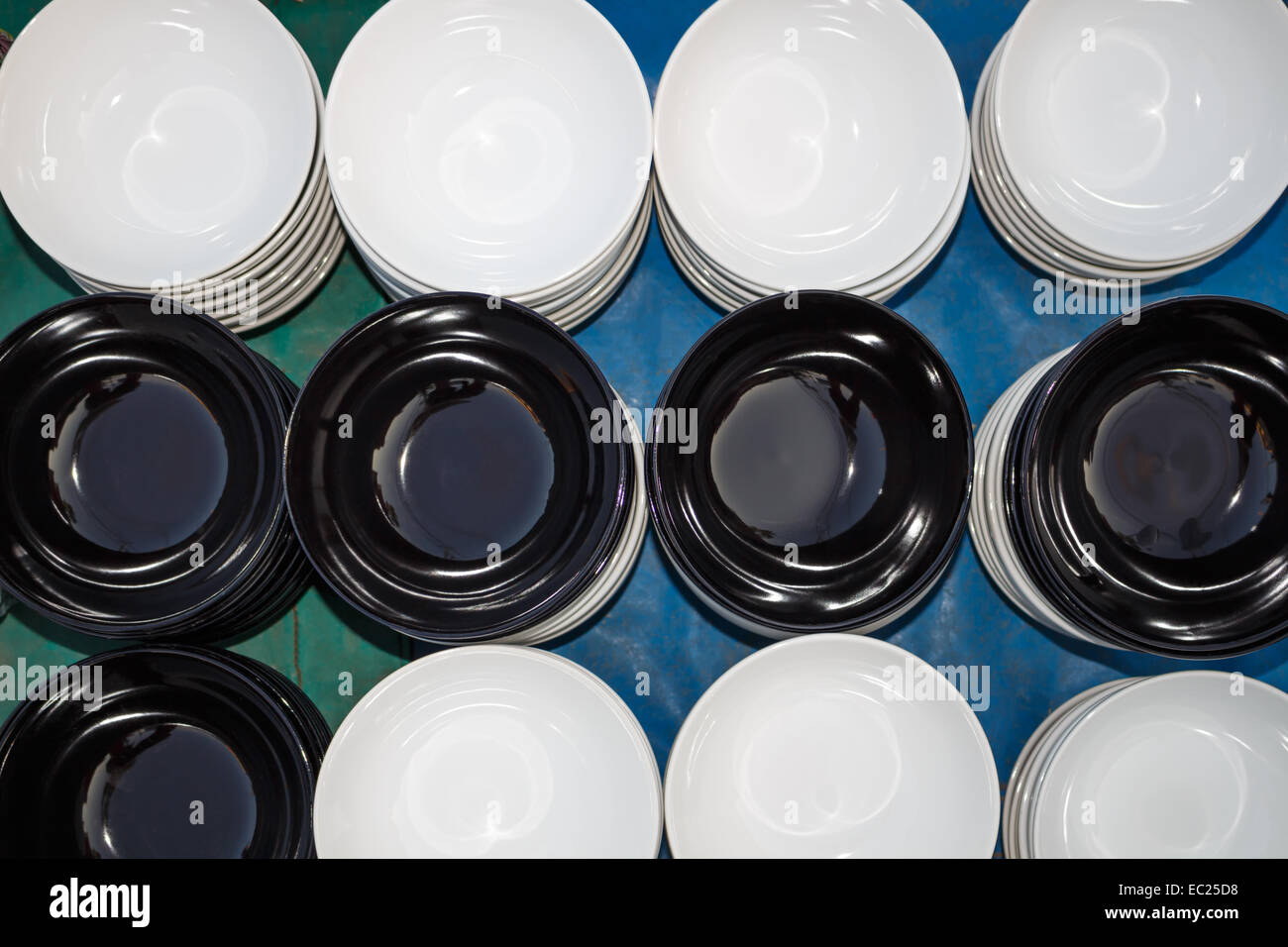 Ceramic bowl with assorted designs background beautyful Stock Photo - Alamy